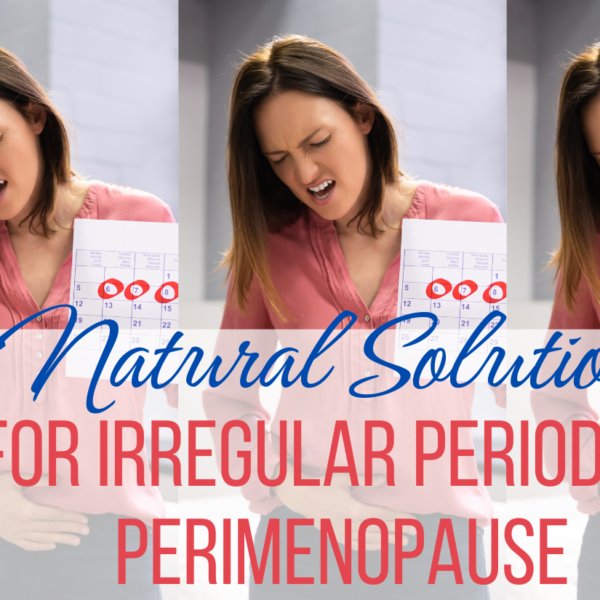 10 Natural Solutions for Irregular Periods in Perimenopause, woman with painful period holding calendar